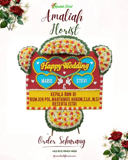 Papan Bunga Pernikahan Bengkulu Rejo